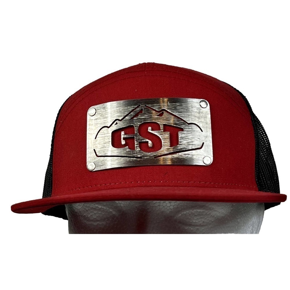 GST Metal Emblem Trucker Hat Company Logo Richardson 168 Cap Vintage Style